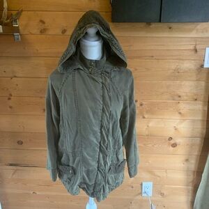 Max Jeans Army Green Utility Jacket Military Festival Women’s Medium Lace Grunge